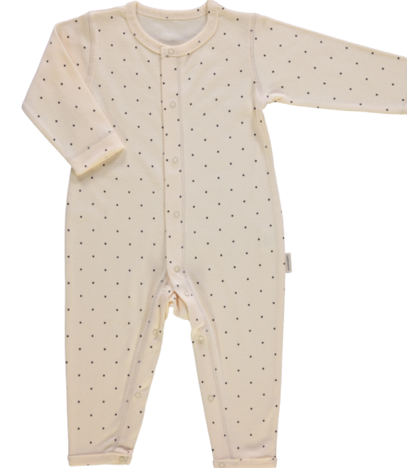Pyjama Airelle Points double cream, Poudre Organic