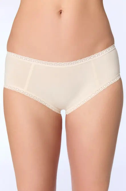 Damenslip Hipster mit Spitze natur, Albero-Natur 