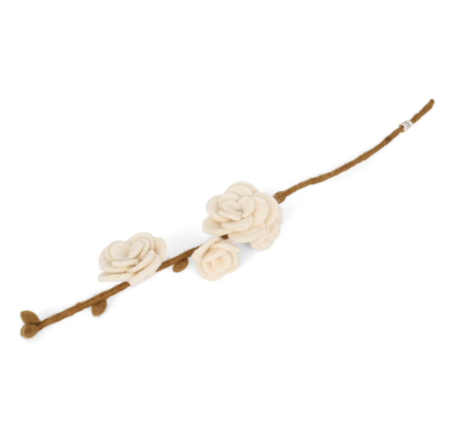 branch w/White Roses, GRY & SIF  