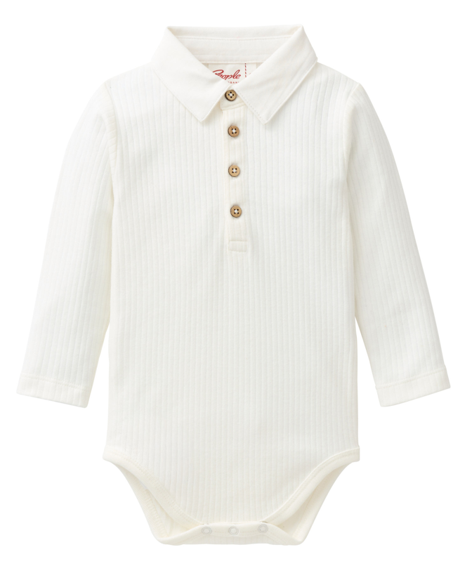 Long-sleeved bodysuit with collar, PWO