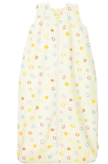 1.Part. Schlafsack ohne Arm mit Plüsch futter Kritzelkreise70cm, Cotonea  (LNCT)