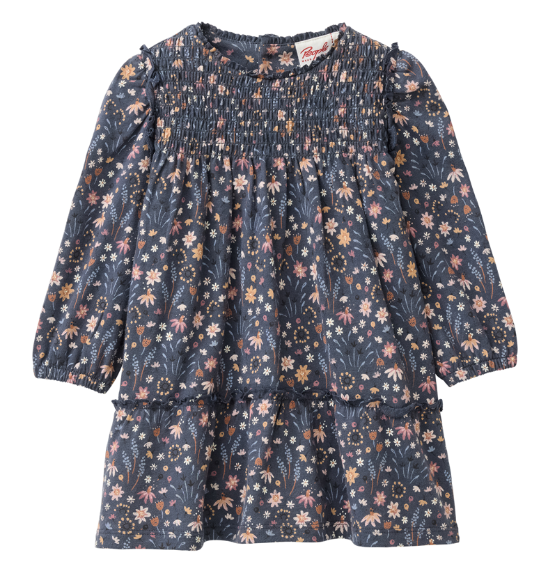 Baby Langarm-Kleid "Blumen", PWO