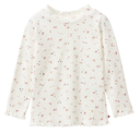 Long-sleeved shirt with collar "White/Flowers", PWO
