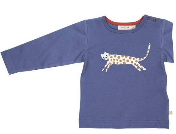 Baby long-sleeved shirt "Cat", Pigeon organics