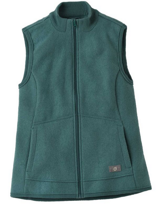 Wool felt women's vest, Disana