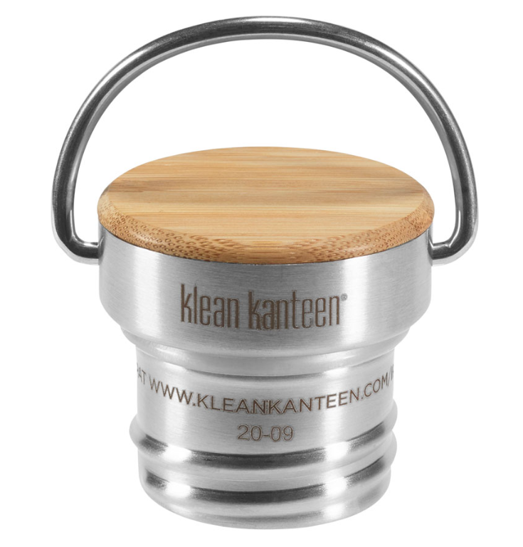 Edelstahl Loop Cap mit Bambus für Classic & Kid & Reflect, Klean Kanteen 