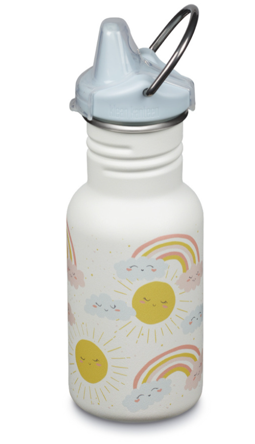 Kid Classic Trinkflasche (355 ml) mit auslaufsicherem Verschluss, Rainbows, Klean Kanteen