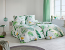 Housse de Couette Set en satin Tropal 135x200+80x80, Cotonea 
