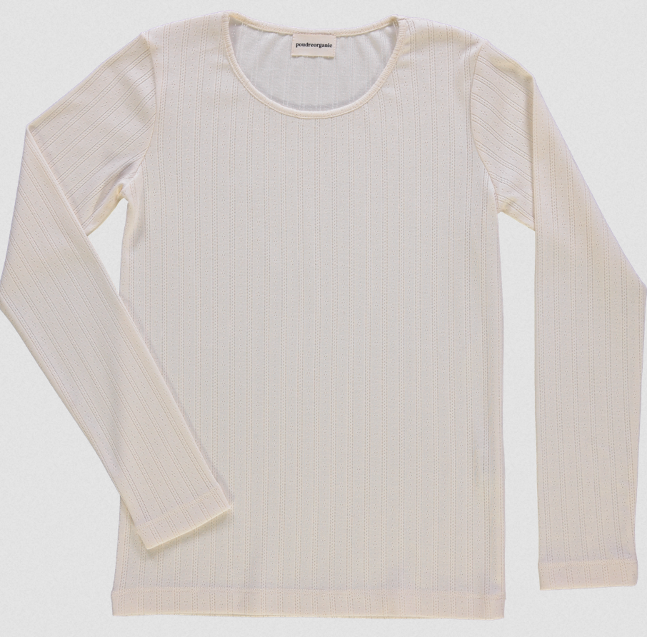 Eglantine Pointelle T-Shirt, Poudre Organic