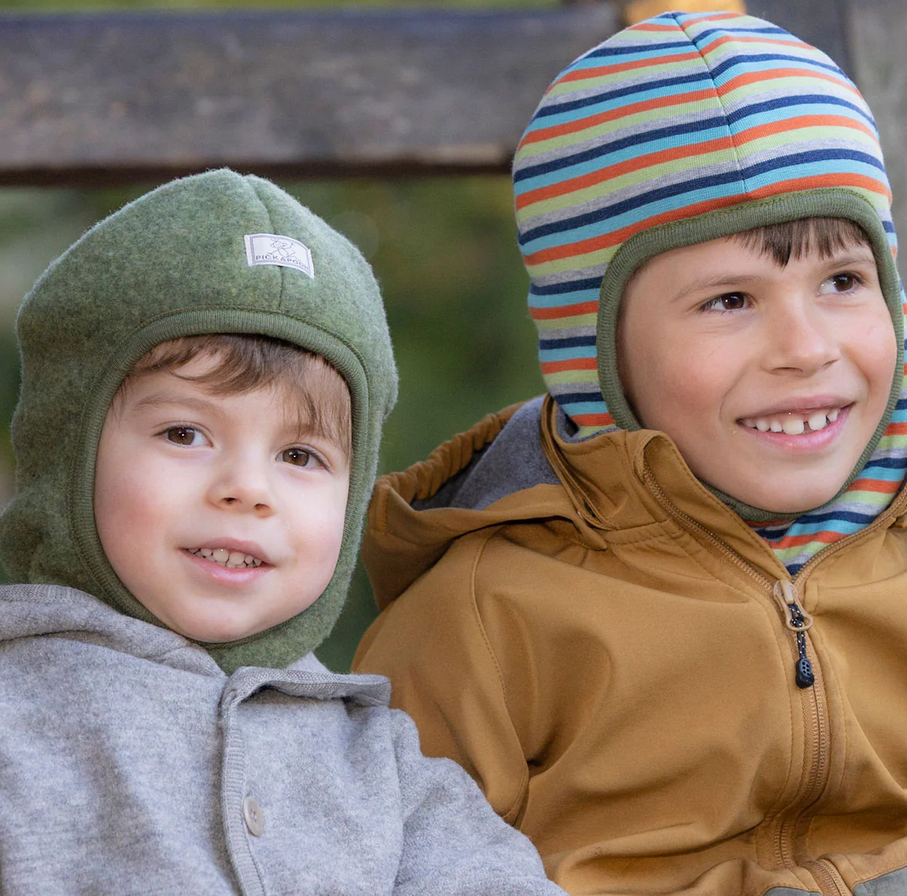 Reversible Cotton and Wool Fleece Balaclava "Switch", Pickapooh