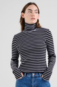 Ribbed turtleneck top Malma Stripe, Dedicated