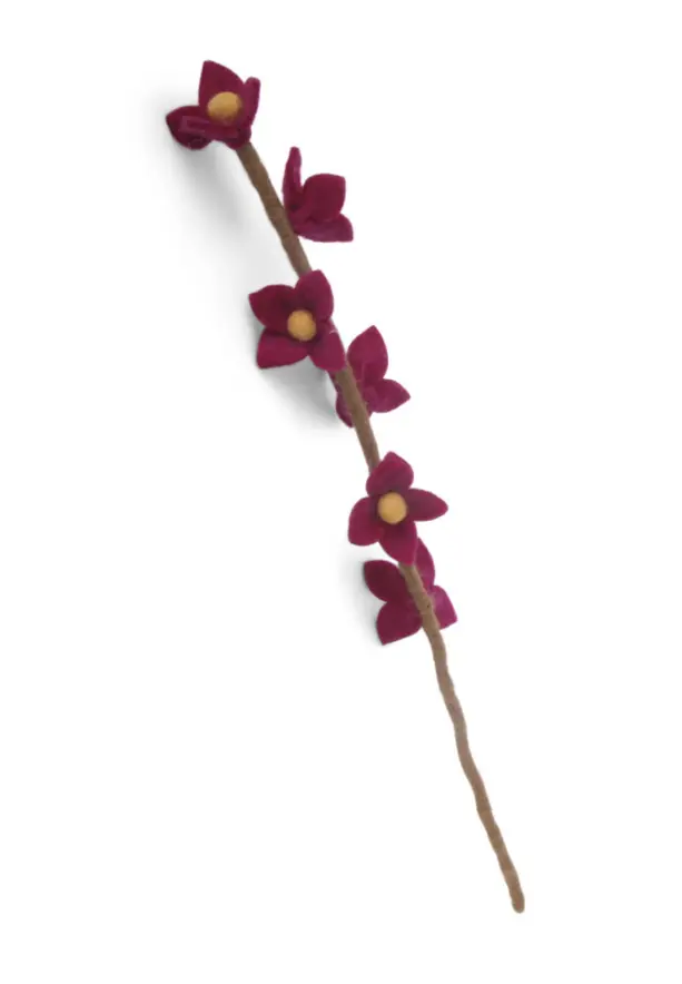 Fleurs rouge foncé sur tige, GRY & SIF 