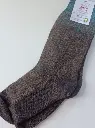 Turn-up socks with jacquard patterns, 100% wool, Hirsch Natur