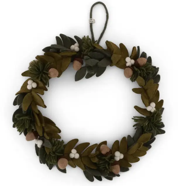 wreath, white berries & acorns, GRY & SIF 