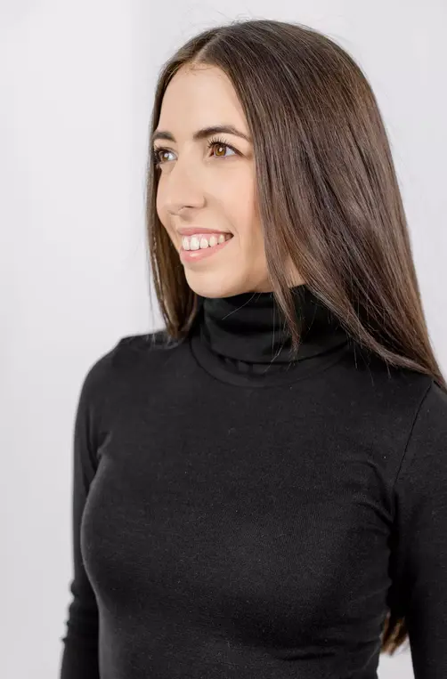 Damen Langarm Rolli Wolle/Seide "schwarz", Engel