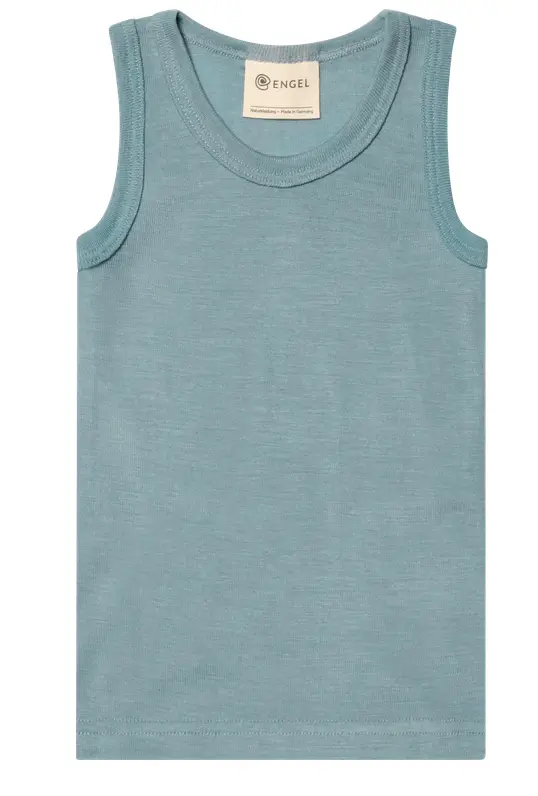 Children's shirt seleeveless, fin rib Wool/Silk, Engel