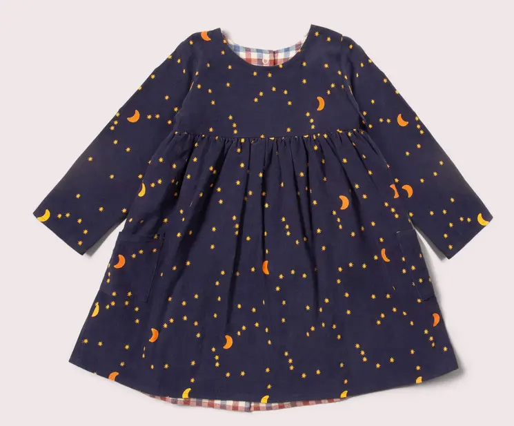 Robe bébé réversible à manches longues "Étoiles", LGR
