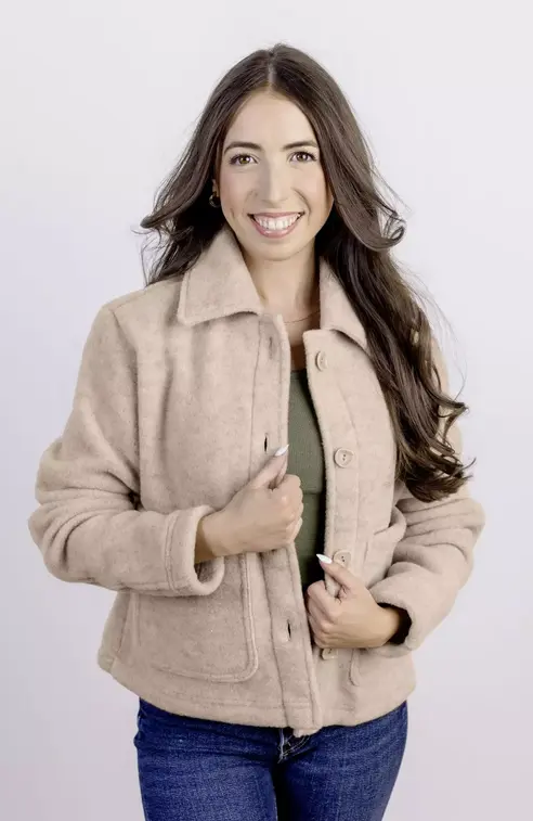 Damen-Kurzjacke wollfleece , Engel
