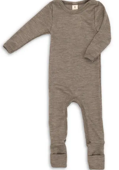 Pyjama Wolle&Seide 50/56 walnuss , Engel (LNHK)