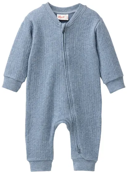 Pyjama with zipp 62/68 gray, PWO (LNHK)