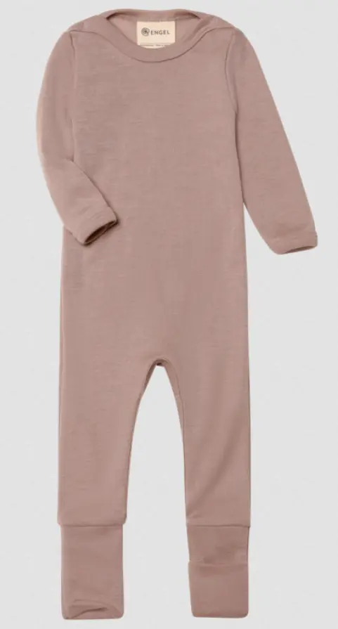 Pyjama bébé laine/soie "vieux rose", Engel 