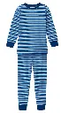 Terry cloth pajamas "Dark blue/blue/white/striped", PWO