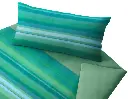 Satin Duvet Cover Set 135x200+40x60 "Meran Grün", Cotonea 