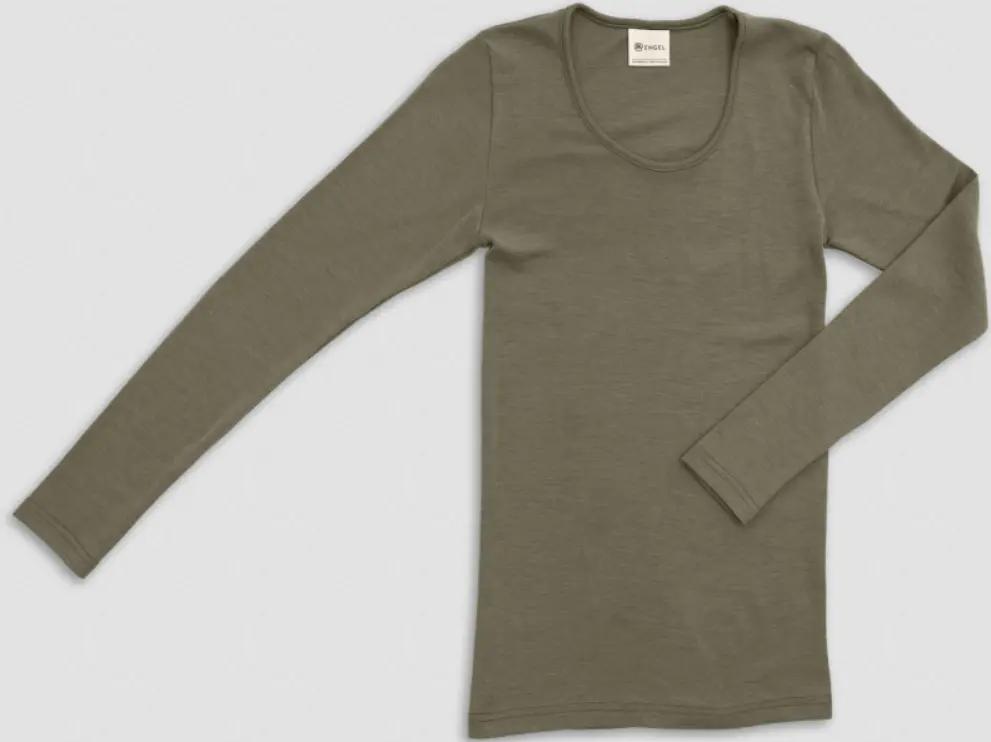 Chemise à manches longues femme laine/soie, Engel