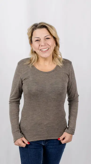 Women's long sleeve wool/silk, Engel