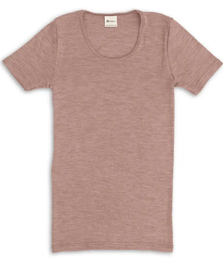 Women's short-sleeved shirt made of wool/silk, Engel