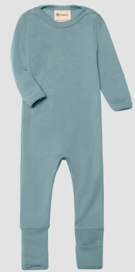 Pyjama bébé laine/soie "bleu de montagne", Engel