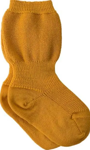 Speckbeinsocken Wolle messing 56-62, Grödo (LNMM)