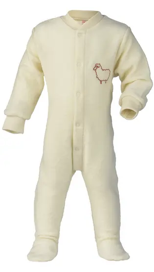 Schlafanzug Wollfrottee natur 50/56, Engel (LNMM)