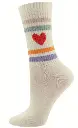Chaussettes de tennis adultes rayées/cœur, Ewers