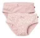 Pack of 2 briefs, pink/flowers, PWO