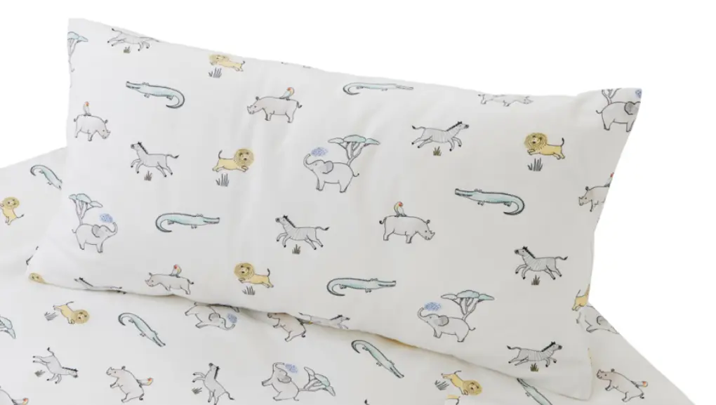 Taie d'oreiller en satin pour enfant 40x60 Safari, Cotonea