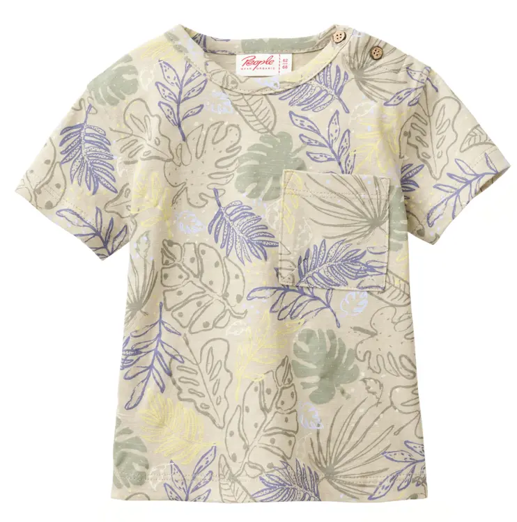 T-Shirt bébé à manches courtes "feuilles", PWO