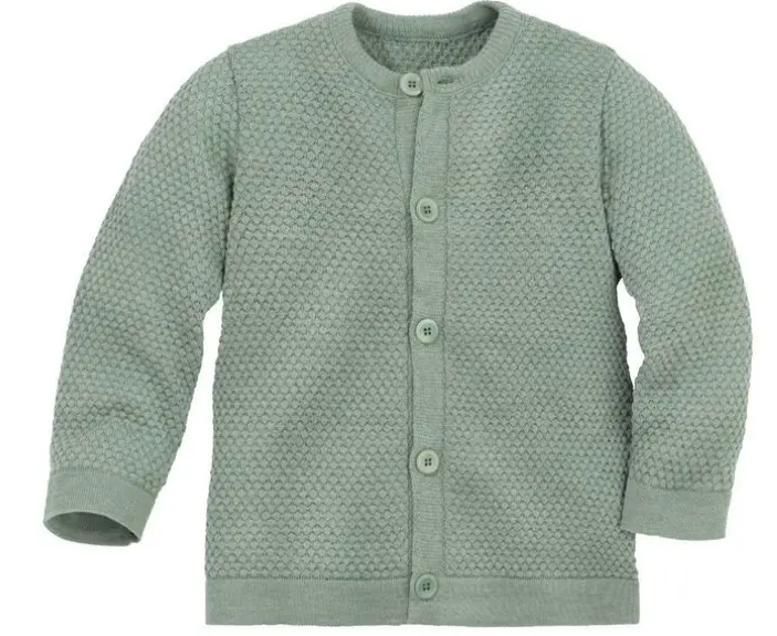 Veste tricotée en nid d'abeille, Disana