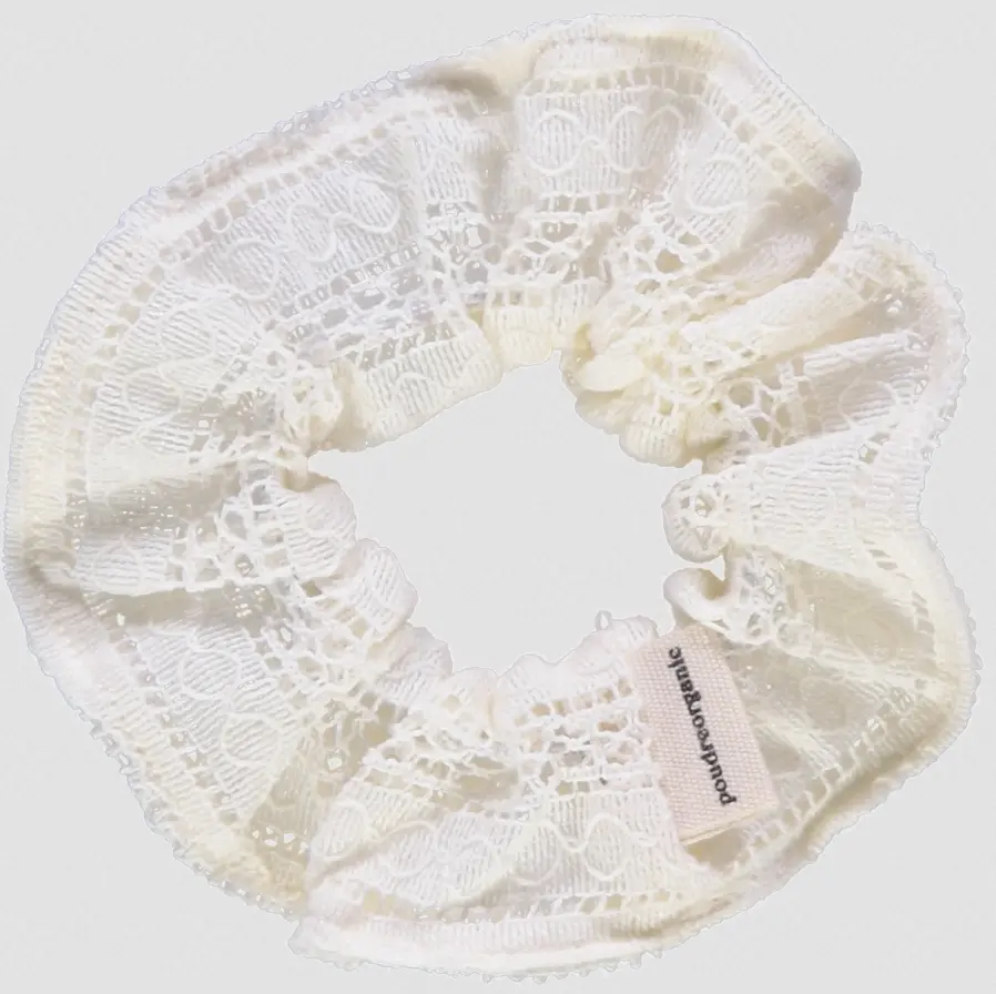 Scrunchy mit Spitze, Poudre Organic