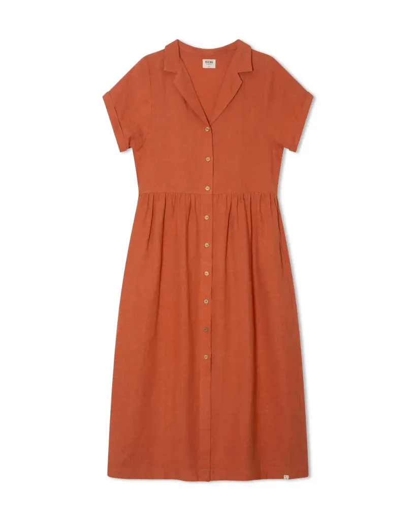 Collared Linen Dress , Matona 