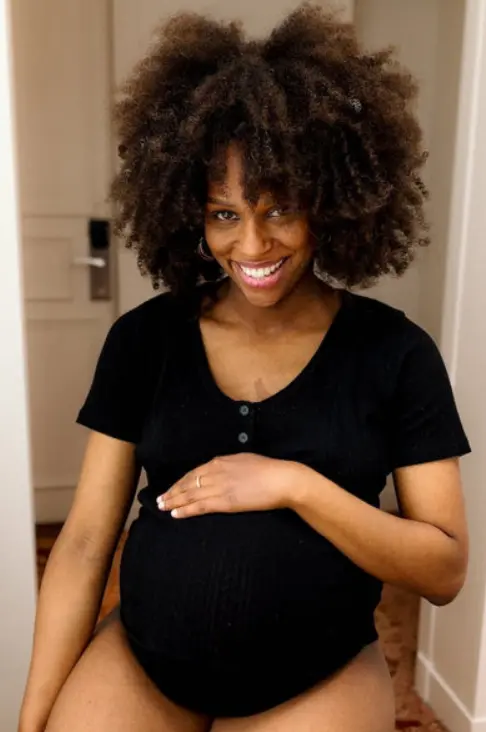 Black pointelle short-sleeved nursing bodysuit, You & Milk