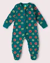 Apple Picking Zip Organic Babygrow, LGR