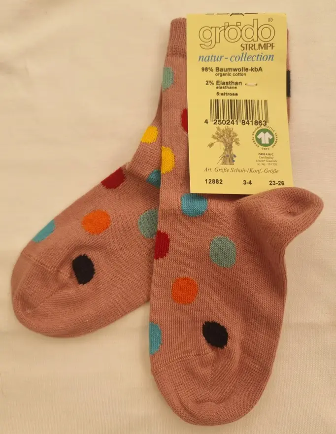 Socks with dots made of cotton, Grödo 