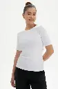 Women's short-sleeved ribbed shirt "JASLEEN", Mela
