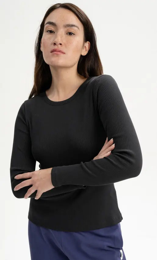 Women's long-sleeved ribbed shirt "MEHAR", Mela