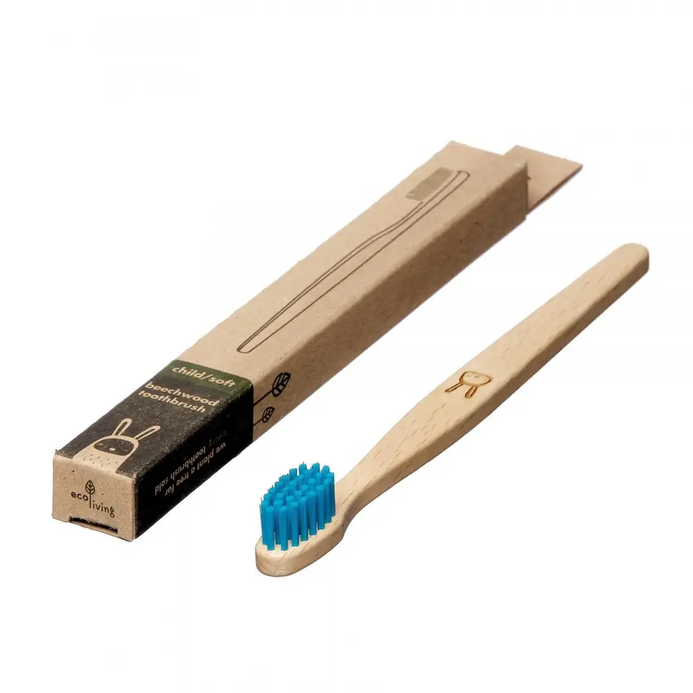 ‘Rabbit’ children's toothbrush made from 100% plant-based beech wood, SOFT, EcoLiving 