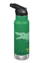 Bouteille isotherme en acier inoxydable Kid Classic « Dino Skate » 355 ml avec bouchon Flip Sport, Klean Kanteen 