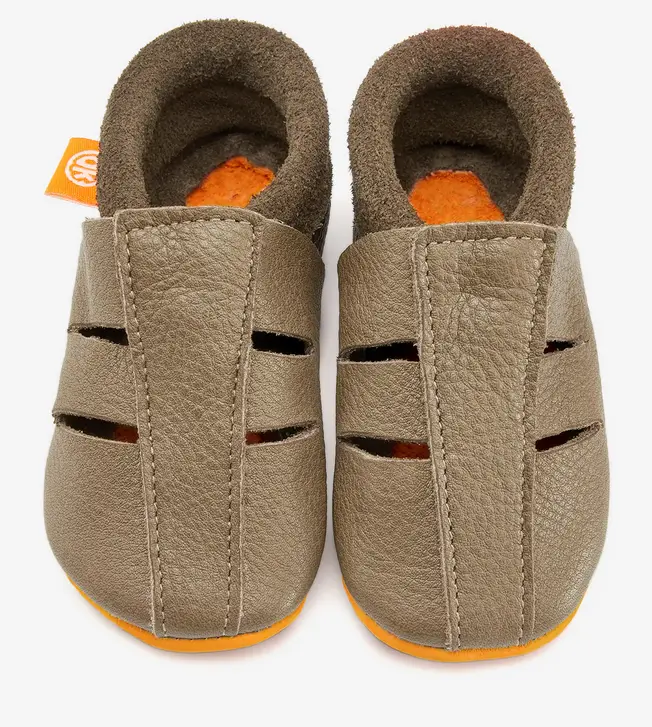Barfuß Sandale Amigo beige, Orangenkinder