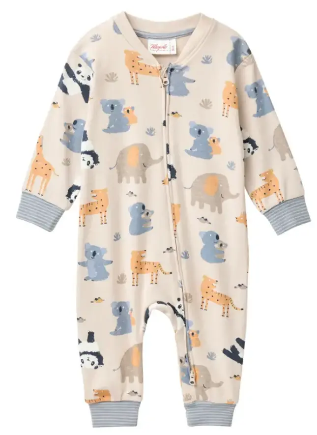 Pyjama mit Zipp Zoo 62/68, PWO (LNSH)
