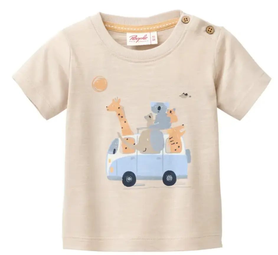 Kurzarm T-shirt tiere PWO, LGR (LNSH)